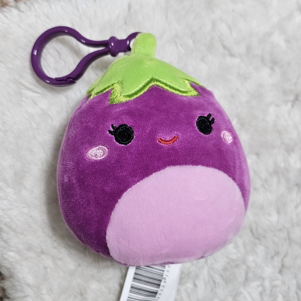 Squishmallows Clip Glena the Eggplant